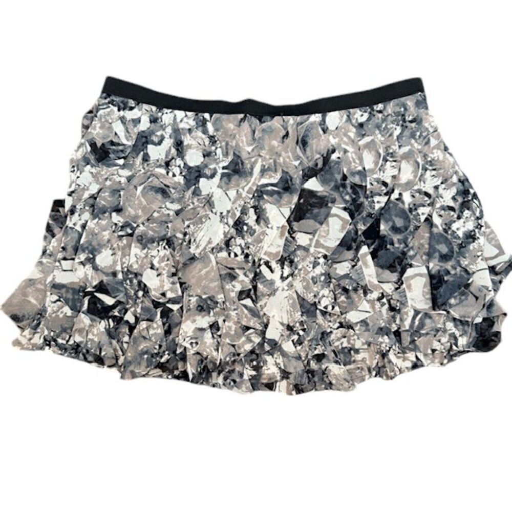 Princess Vera Wang Layered Ruffled Mini Skirt Lined Elastic Waist Size Large‎